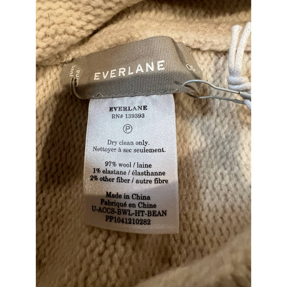 NWT Everlane Unisex The Felted Merino Beanie Hat Heathered Oat One Size main image 8